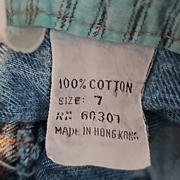 Vintage 80s Unionbay Chic Blue Acid Wash Jeans w/yoke& tapered leg Size 7x 29 - Picture 12 of 13